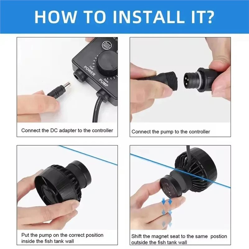 Bomba de Olas Silenciosa A23P  - Marine Aquarium Wave Maker reseña y precio